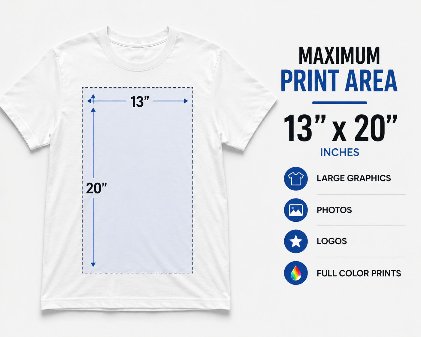 Custom T-Shirt Print (Up to 13” x 20”)