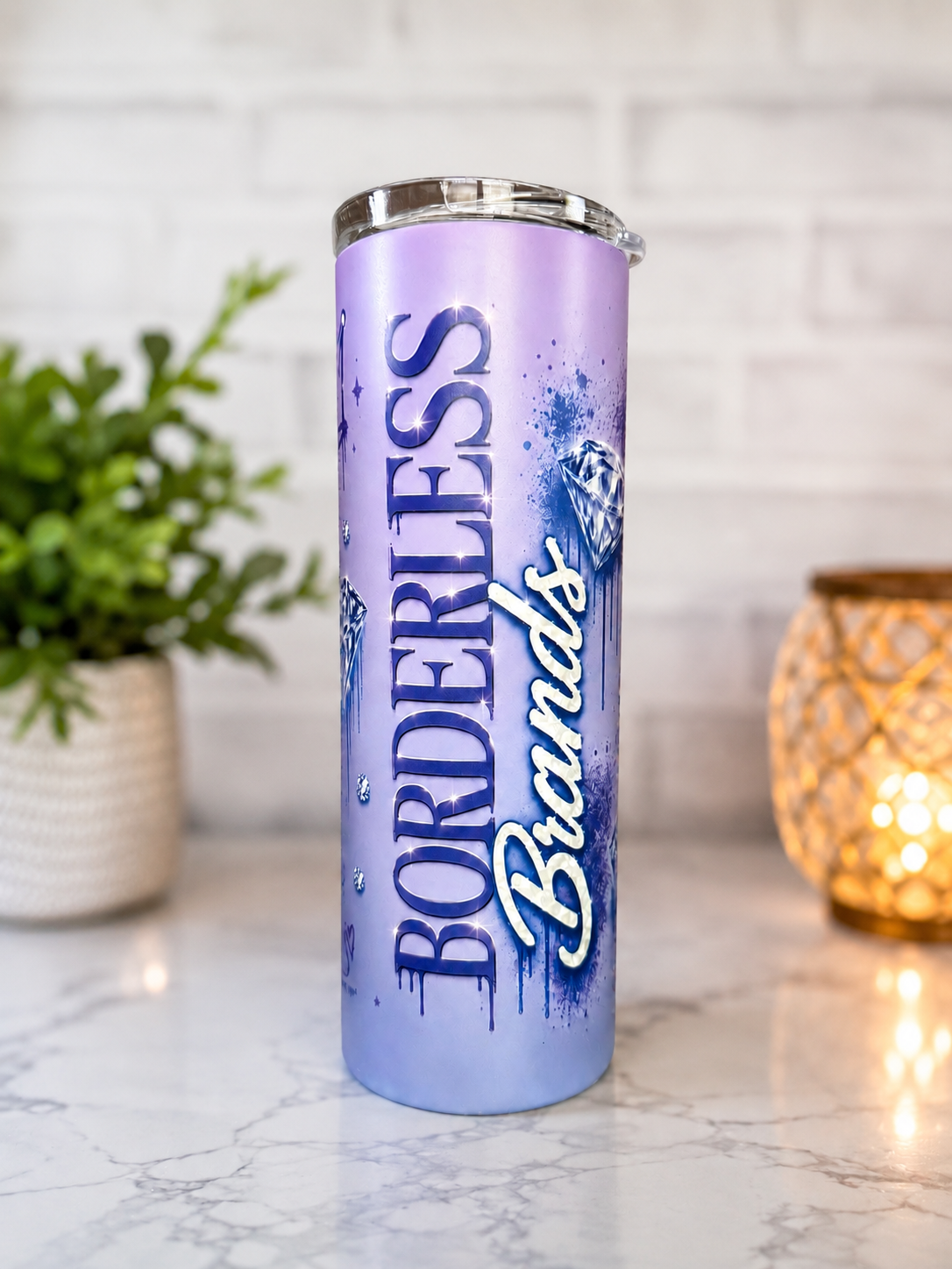 Personalized Glow-in-the-Dark Skinny Tumbler – 20 oz