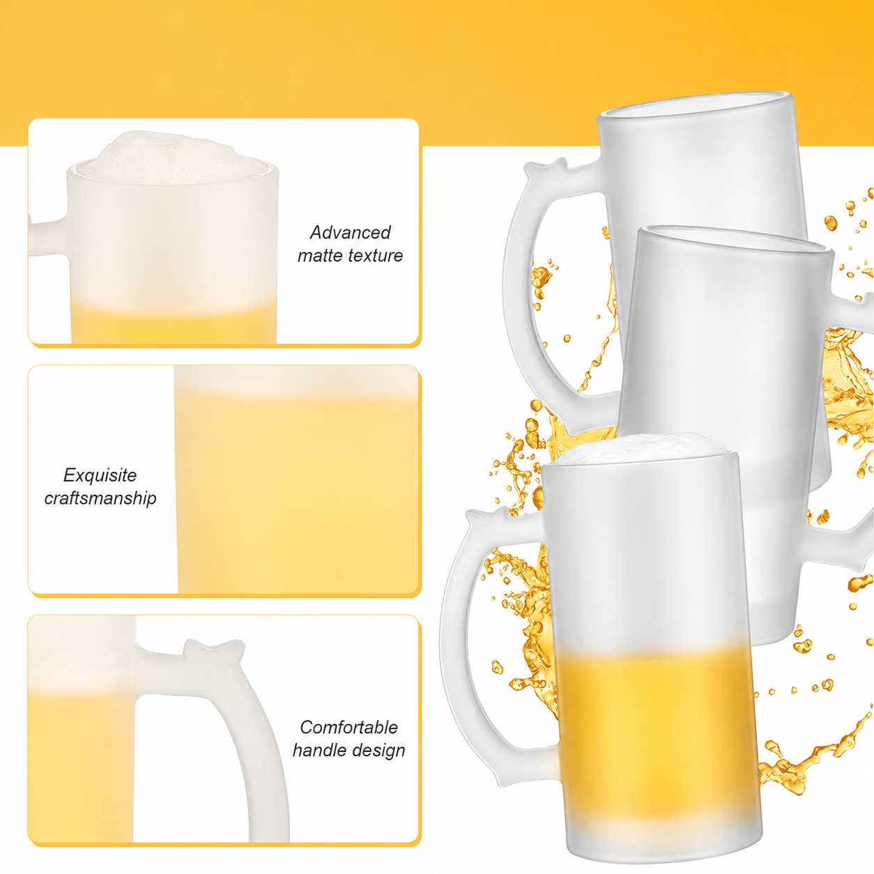 Frosted Beer mug w/Photo