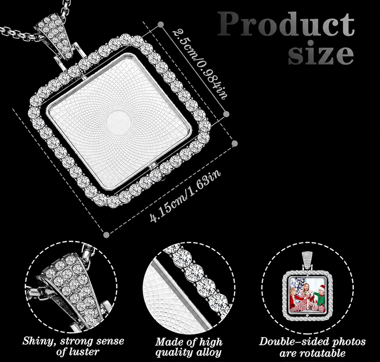 Square Photo pendant