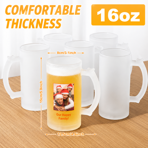 Frosted Beer mug w/Photo