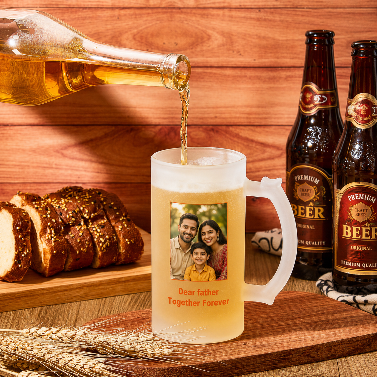 Frosted Beer mug w/Photo